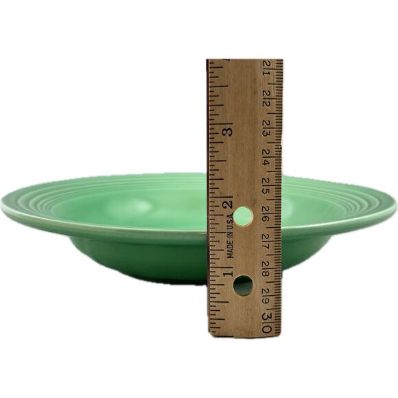 Fiesta Vintage Medium Green DEEP PLATE FLAT SOUP 8 1/4" Fiestaware - Picture 10 of 11